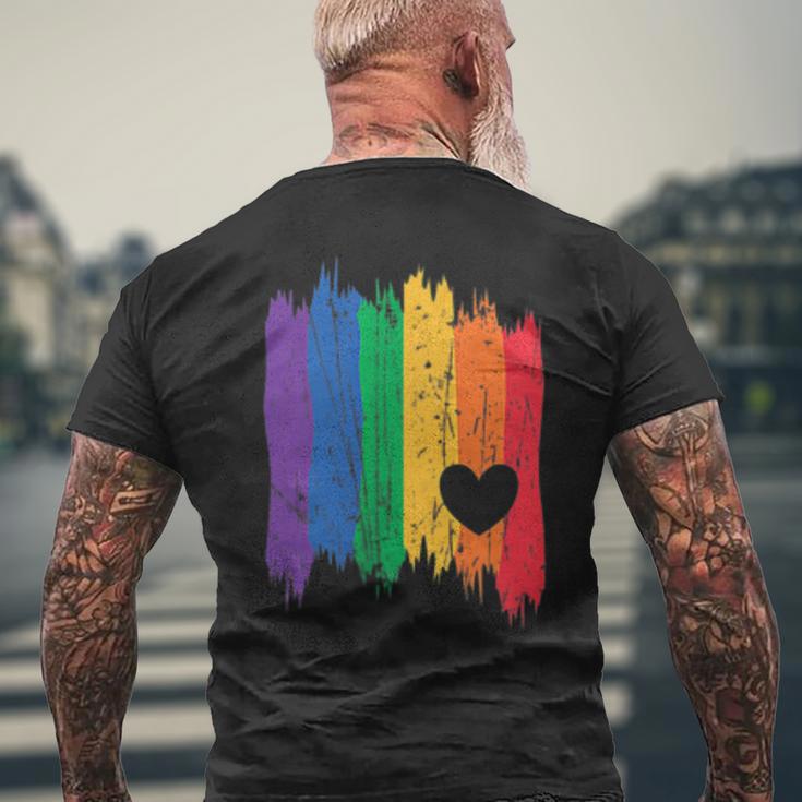 Homme Drapeau Arc-En-Ciel Couleursur La Poitrine Motif Déclaration T-shirt imprimé au dos Cadeaux pour les vieillards