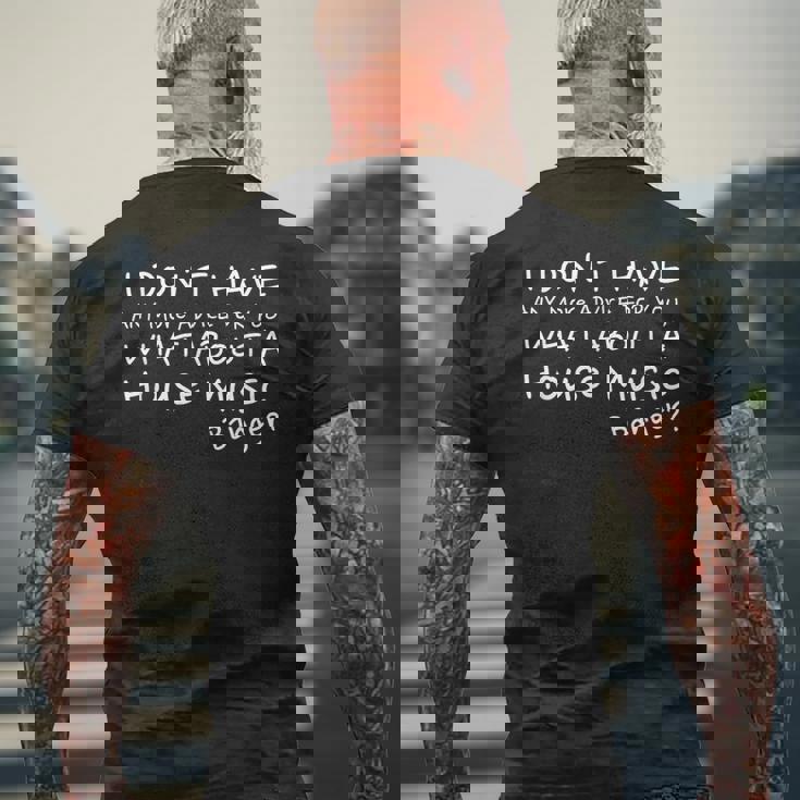 House Music ソウルフルディープファンキーハウス メンズTシャツ バックプリント 高齢者への贈り物