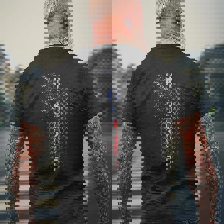 Hoyt Family アメリカ国旗 メンズTシャツ バックプリント 高齢者への贈り物