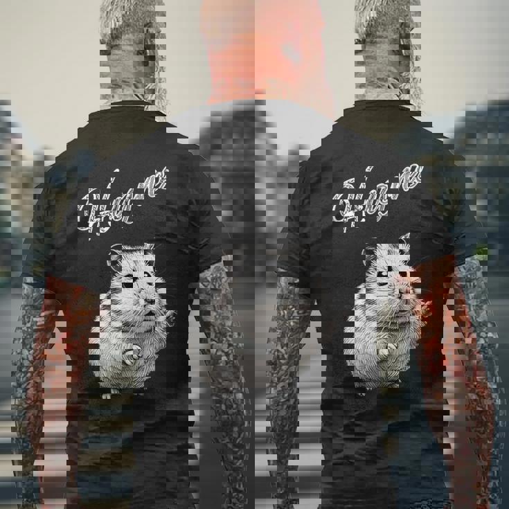 Hug Me ジャンガリアンハムスター アートデザイン 可愛い おしゃれ 動物 齧歯類 メンズTシャツ バックプリント 高齢者への贈り物