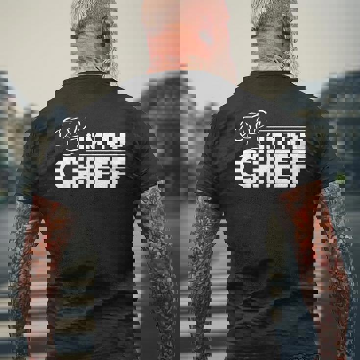 メンズ I'm The Chef クッキングハット フードクッキング シェフ キッチン フードクック メンズTシャツ バックプリント 高齢者への贈り物