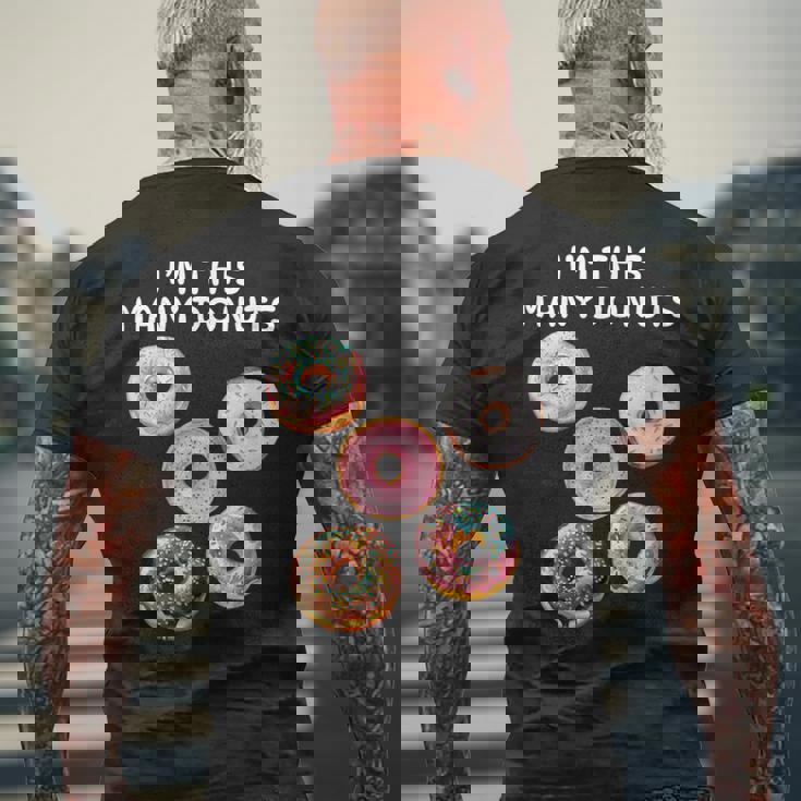 I'm Many Donuts 面白いドーナツフィットネス格言 メンズTシャツ バックプリント 高齢者への贈り物