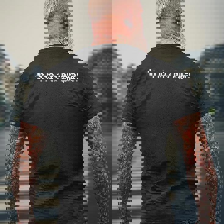 I'm Not A Rapper メンズTシャツ バックプリント 高齢者への贈り物