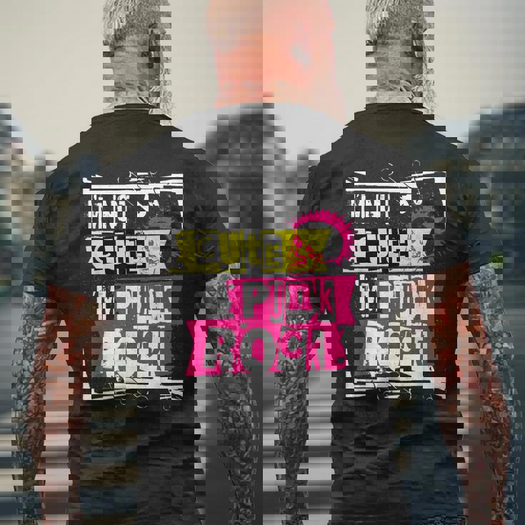 I'm Not Cute I'm Punk Rock パンクロッカー用 メンズTシャツ バックプリント 高齢者への贈り物