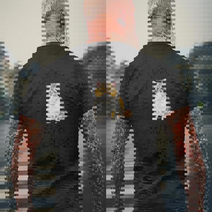 I'm Notingle I Have My Exotichorthairalentine's Day ネコ メンズTシャツ バックプリント 高齢者への贈り物