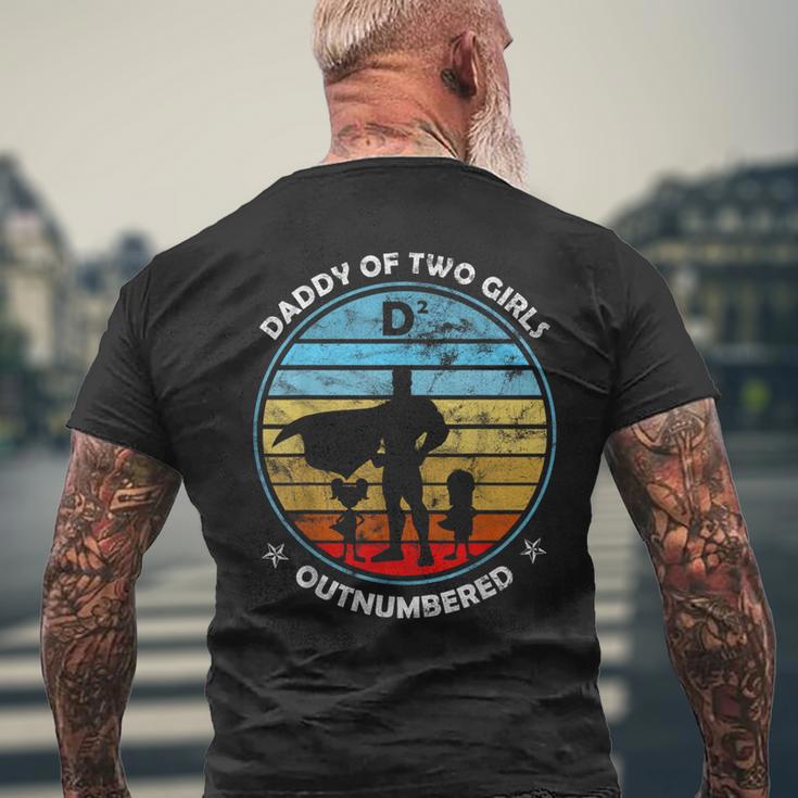 Idea Regalo Per La Festa Del Papà Di Due Bambine T-shirt da uomo con stampa posteriore Regalos para ancianos