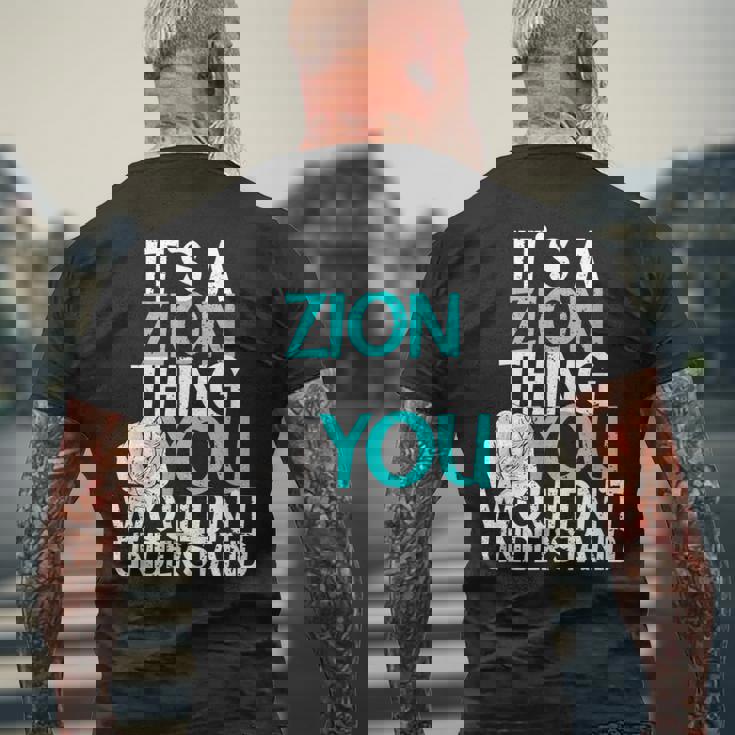 メンズ It's A Zion Thing You Wouldn't Understand メンズTシャツ バックプリント 高齢者への贈り物