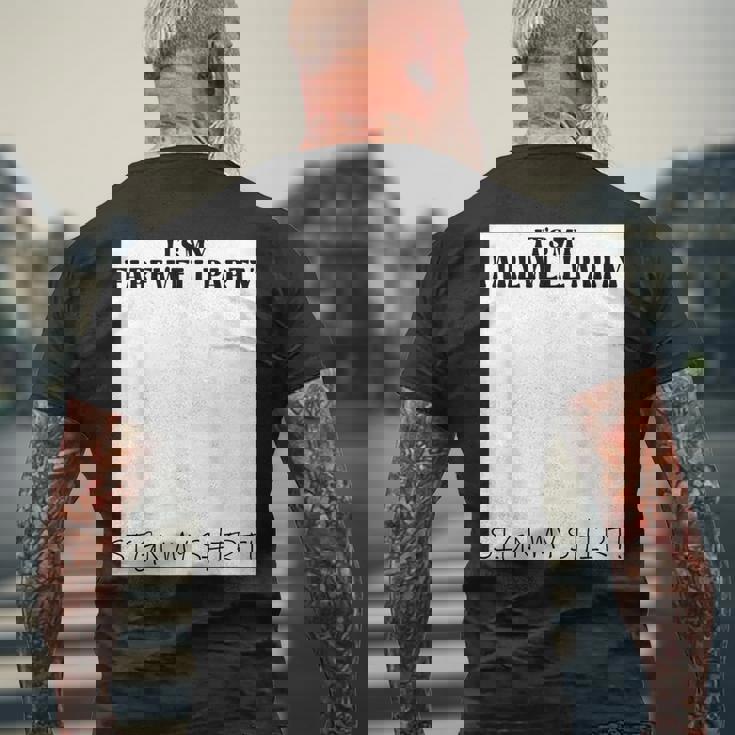 It's My Farewell Partyign My For Goodbye Parting メンズTシャツ バックプリント 高齢者への贈り物