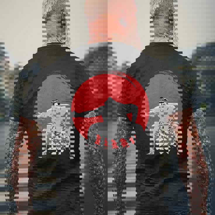 Japaneseumo Wrestler Japan Anime メンズTシャツ バックプリント 高齢者への贈り物