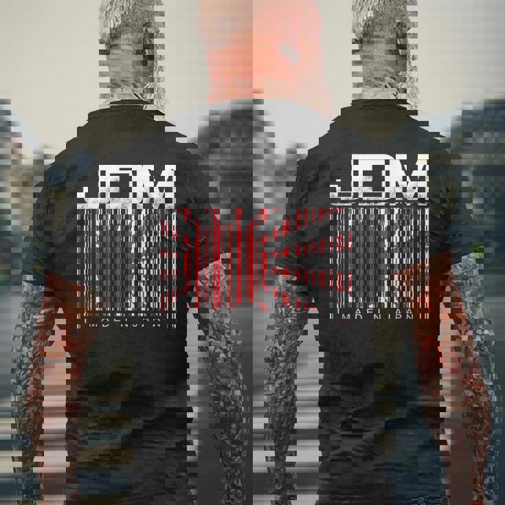 Jdm Barcode Made In Japan モータースポーツ メンズ シャツ メンズTシャツ バックプリント 高齢者への贈り物