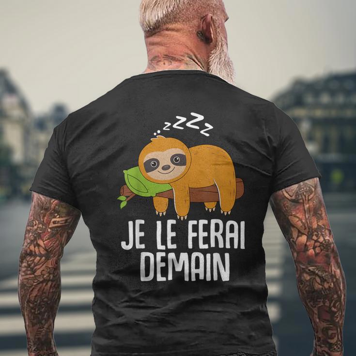 Je Peux Pas J'ai La Flemme Cadeau Rigolo Humour Paresseux T-shirt imprimé au dos Cadeaux pour les vieillards