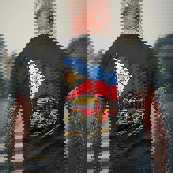 Jeepney フィリピン国旗 誇り高きフィリピンのお土産 メンズTシャツ バックプリント 高齢者への贈り物