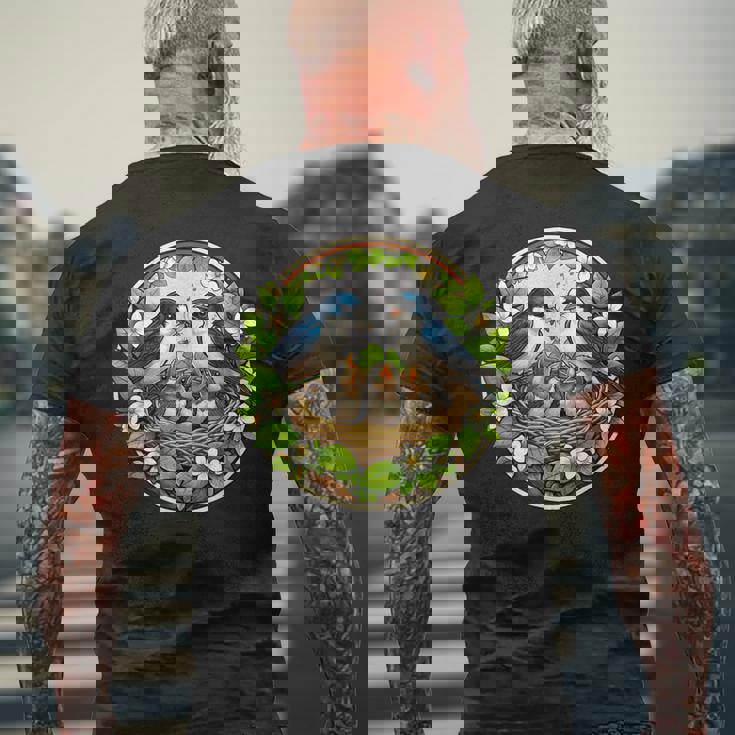 Jolie Hirondelle À Farine Ornithologue Ornithologue Oiseaux Oiseaux De Printemps T-shirt imprimé au dos Cadeaux pour les vieillards