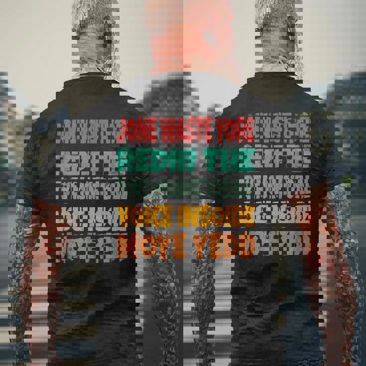 Jone Waste Yore Toye Monme Jones Waste Your Time メンズTシャツ バックプリント 高齢者への贈り物