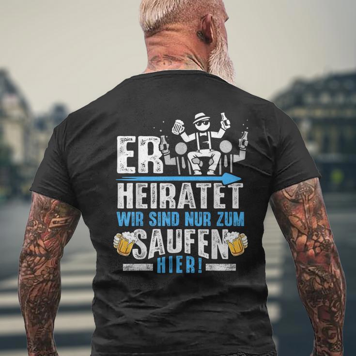 Junggesellenabschied Männer Jga Poltern Herren Jga T-Shirt mit Rückendruck Geschenke für alte Männer