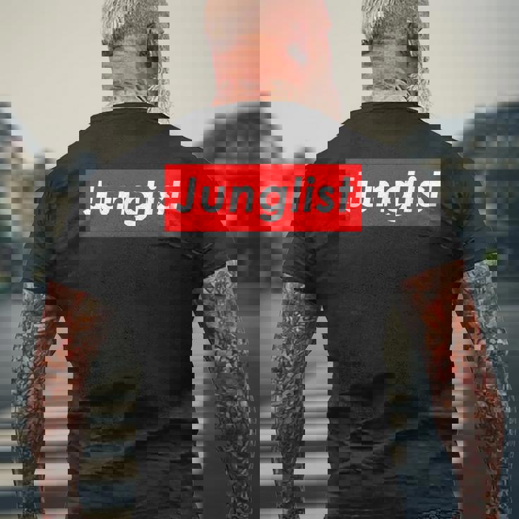 Junglist Movement Drum And Bass Music For Junglist メンズTシャツ バックプリント 高齢者への贈り物