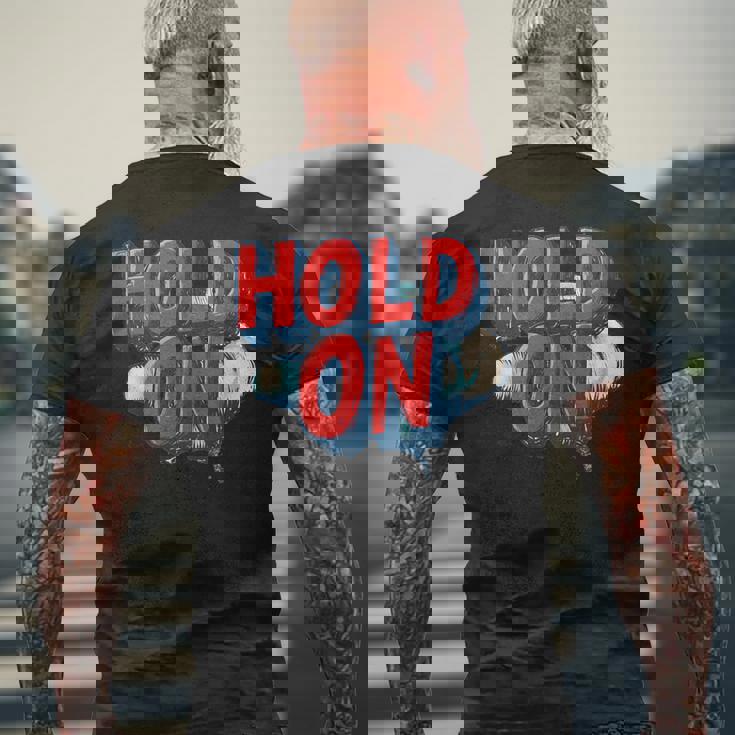 Keep Calm And Hold On コスチューム メンズTシャツ バックプリント 高齢者への贈り物