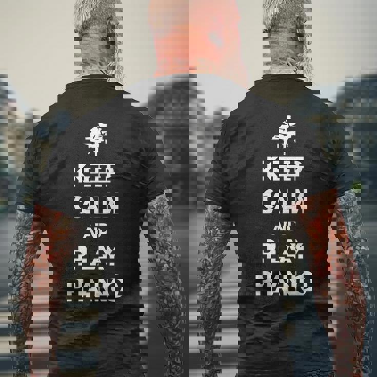 Keep Calm Piano T-shirt imprimé au dos Cadeaux pour les vieillards