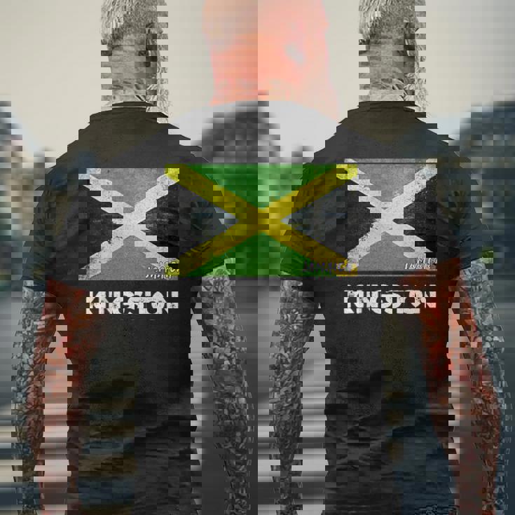 Kingston Jamaica Flag Jersey メンズTシャツ バックプリント 高齢者への贈り物
