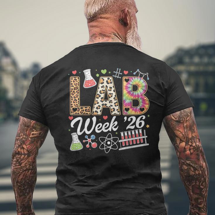 Lab Week 2026 Laboratory Tech Leopard Medical Technician Men's T-shirt Back Print Gifts for Old Men
