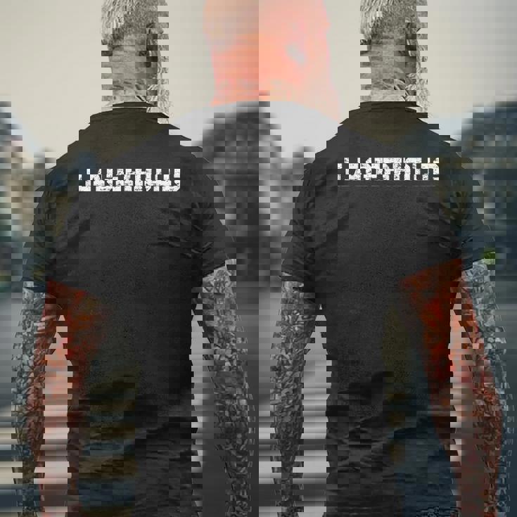 Lager Lovers 'Lagerholic' 格言ラガーデザイン メンズTシャツ バックプリント 高齢者への贈り物