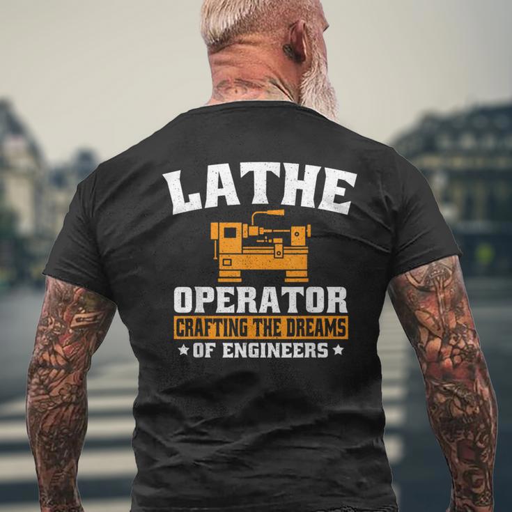 Lathe Operator Machine Operator Machinist Men's Back Print T-Shirt | Mazezy