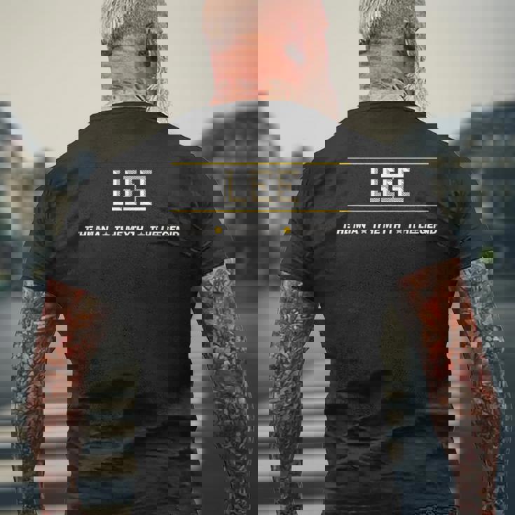 Lee The Man The Myth The Legend メンズTシャツ バックプリント 高齢者への贈り物