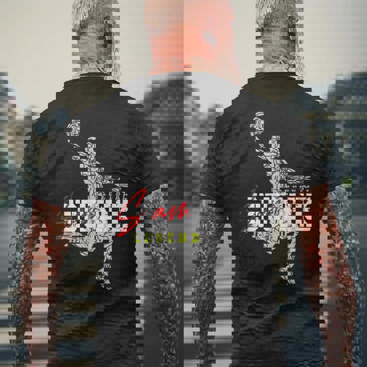 The Legend Basketballlam Dunk For The Basketball Lovers メンズTシャツ バックプリント 高齢者への贈り物