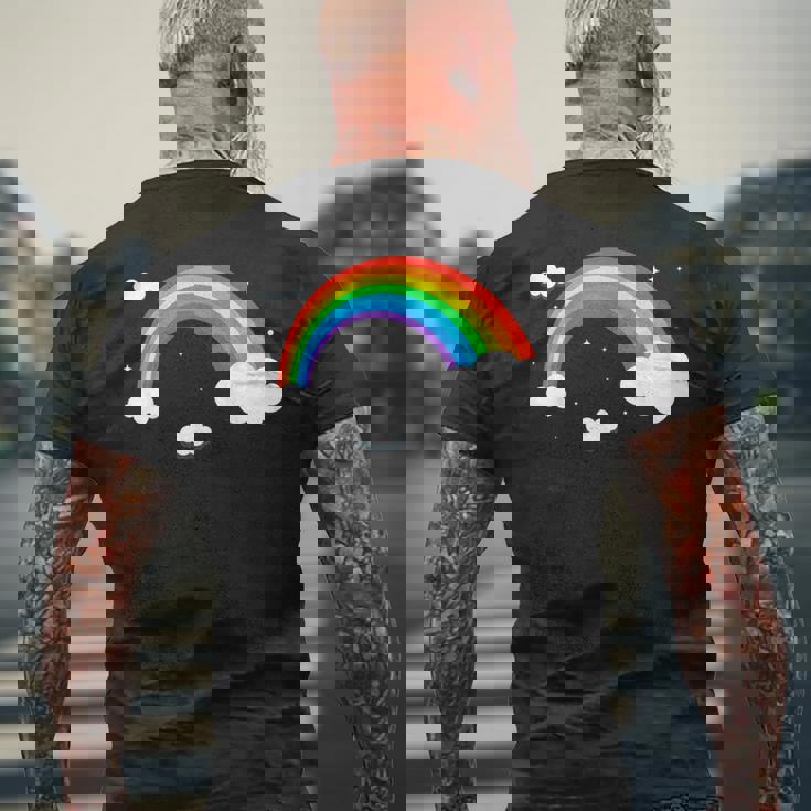 Lgbtプライドレインボー メンズTシャツ バックプリント 高齢者への贈り物