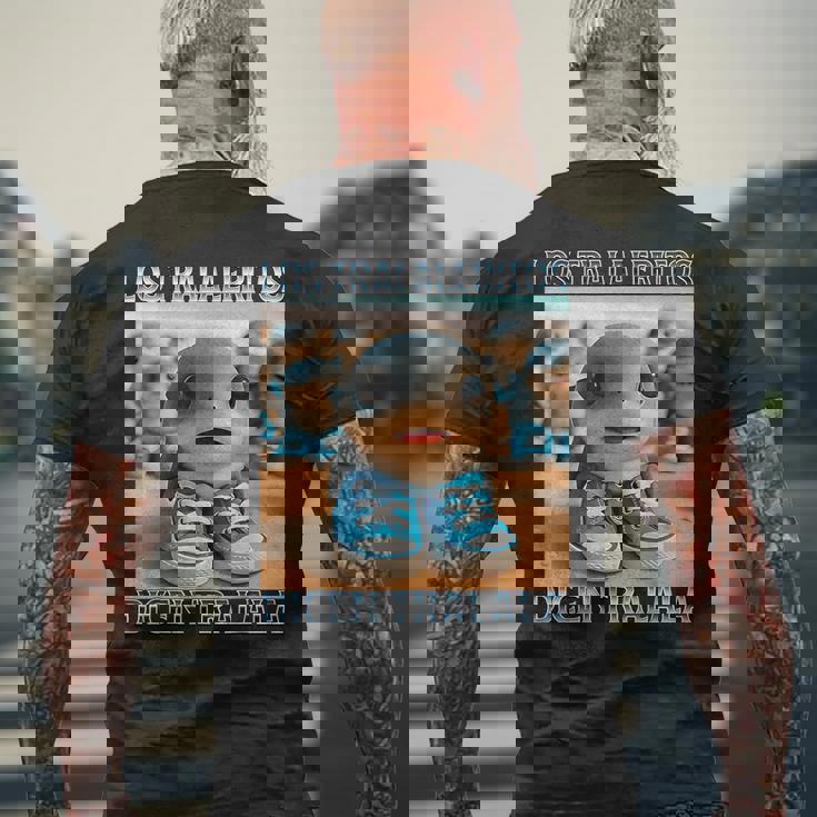 Los Traleritos Dicen Tralala イタリアンブレイン メンズTシャツ バックプリント 高齢者への贈り物