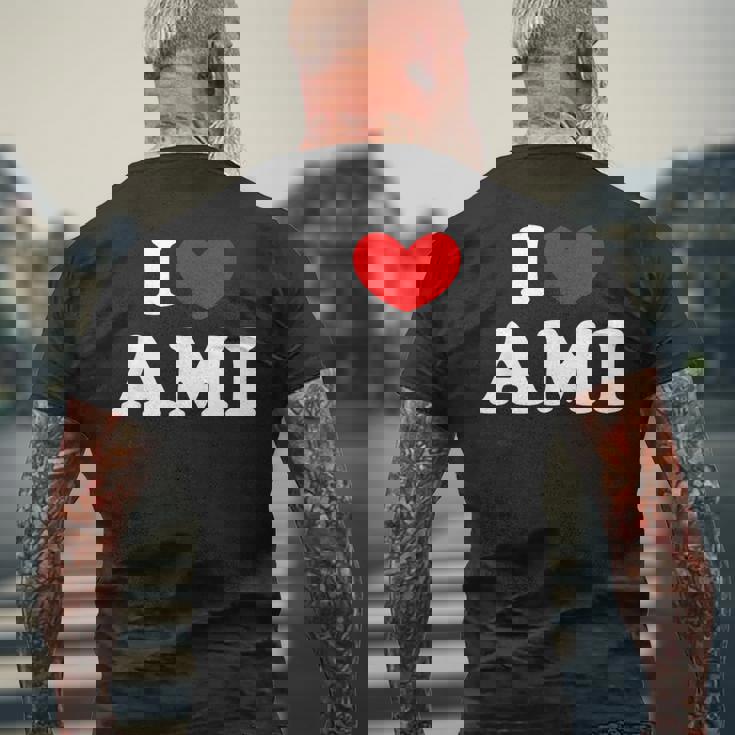 I Love Ami 私は愛する Ami メンズTシャツ バックプリント 高齢者への贈り物