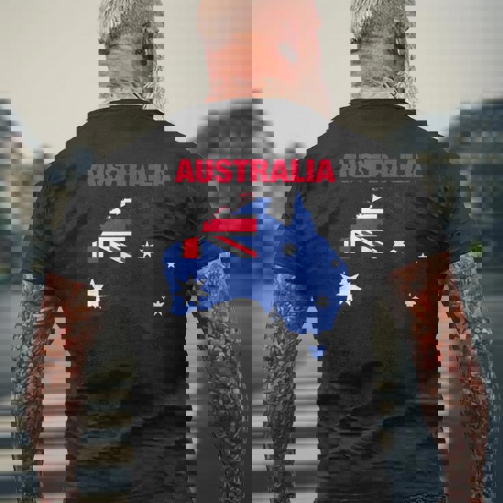 I Love Australia Enjoy Wear Australia Flag Graphic Cool メンズTシャツ バックプリント 高齢者への贈り物