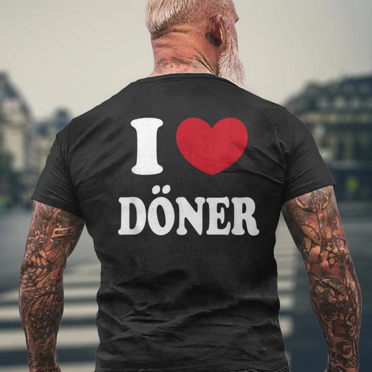 I Love Döner T-Shirt mit Rückendruck Geschenke für alte Männer