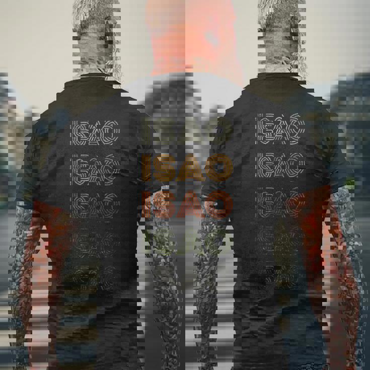 Love Heart Isao グランジ ヴィンテージスタイル ブラック イサオ メンズTシャツ バックプリント 高齢者への贈り物