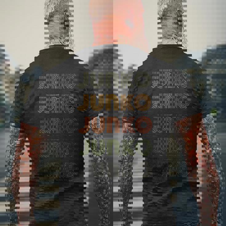 Love Heart Junko グランジビンテージスタイル ブラック ジュンコ メンズTシャツ バックプリント 高齢者への贈り物