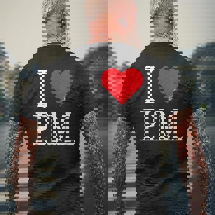 I Love Initials メンズTシャツ バックプリント 高齢者への贈り物