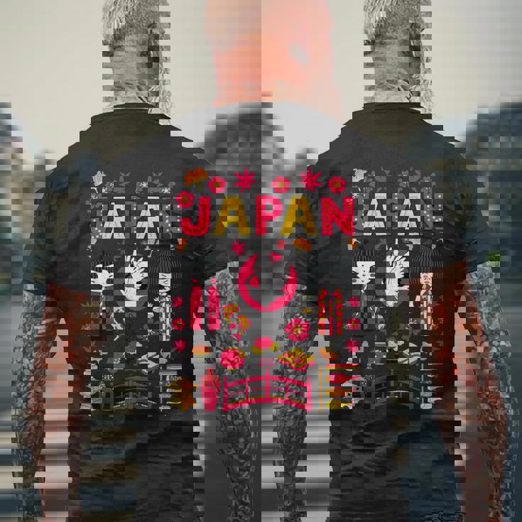 I Love Japan Folklore Nature & Culture Japan Graphic メンズTシャツ バックプリント 高齢者への贈り物