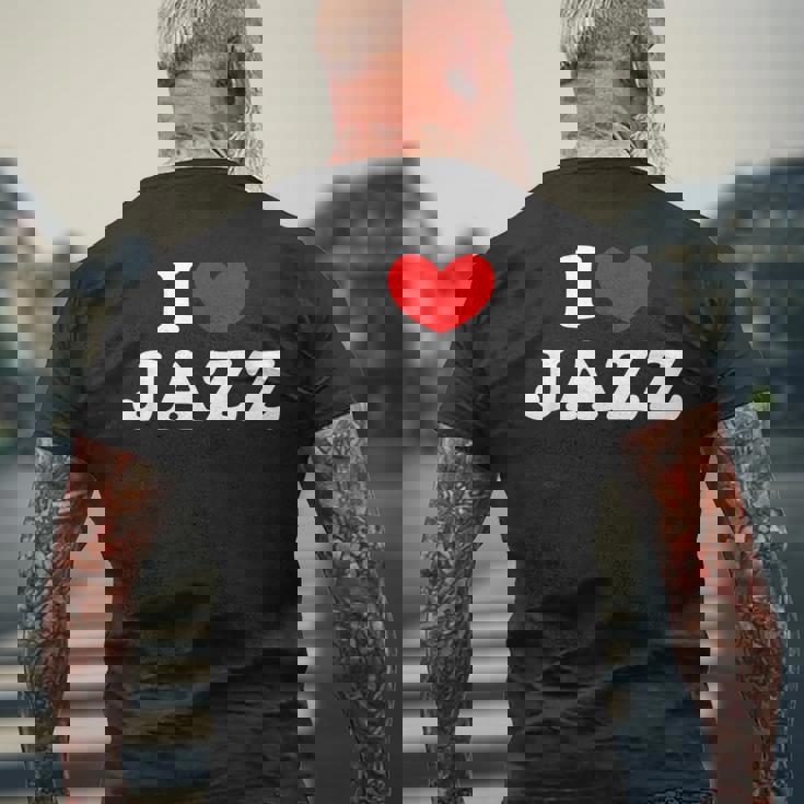 I Love Jazz 私は愛する Jazz メンズTシャツ バックプリント 高齢者への贈り物
