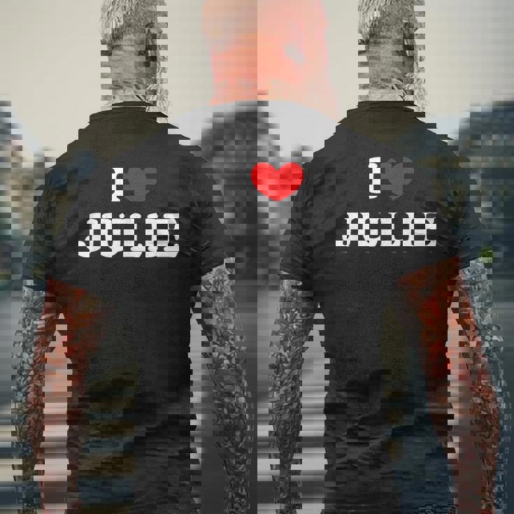 I Love Julie 私は愛する Julie メンズTシャツ バックプリント 高齢者への贈り物