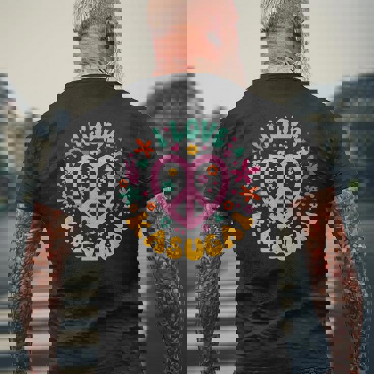 I Love Kasugai 春日井大好き メンズTシャツ バックプリント 高齢者への贈り物