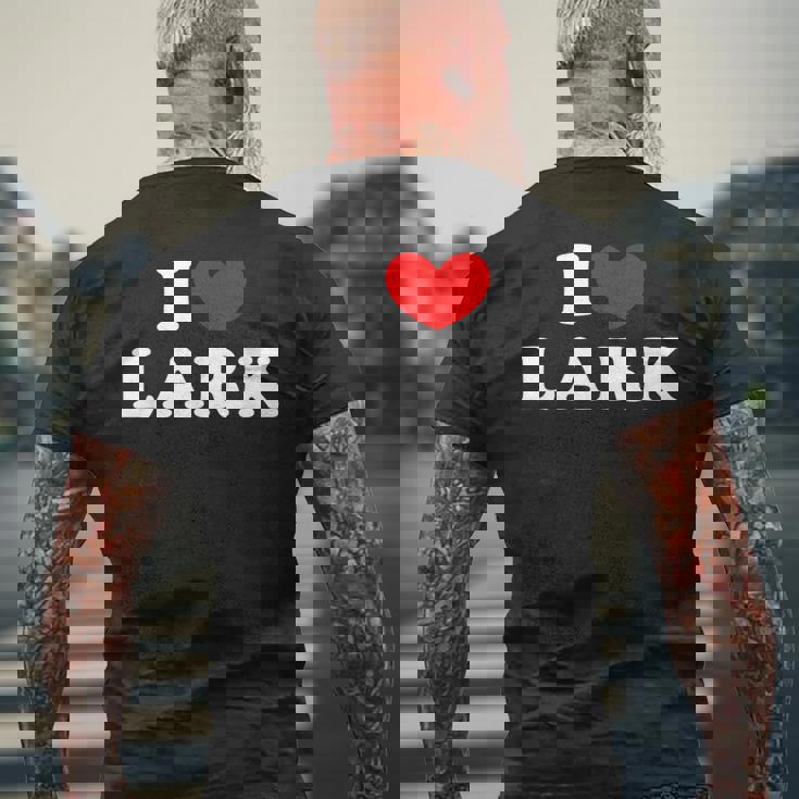 I Love Lark 私は愛する Lark メンズTシャツ バックプリント 高齢者への贈り物