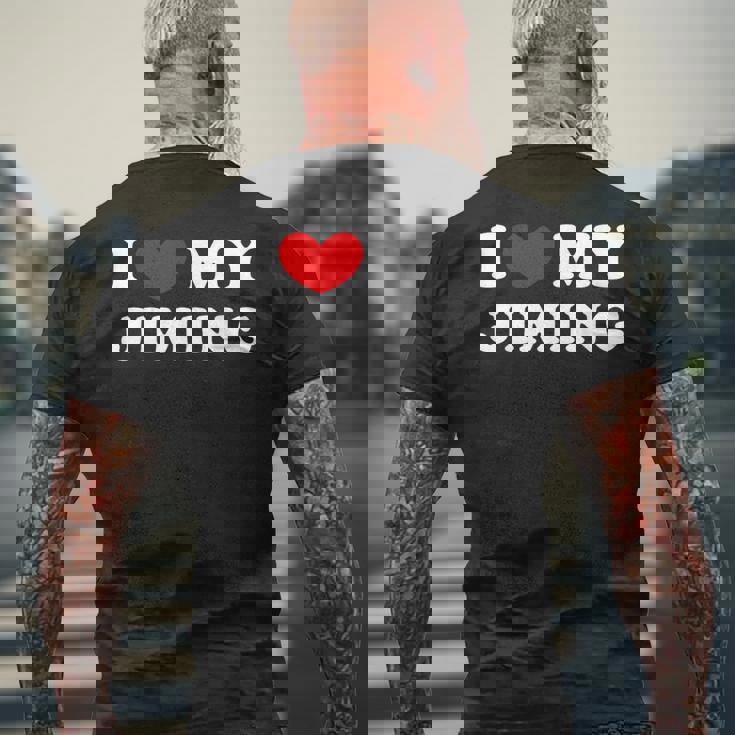 I Love My Jiming 私はジミンが大好きです メンズTシャツ バックプリント 高齢者への贈り物