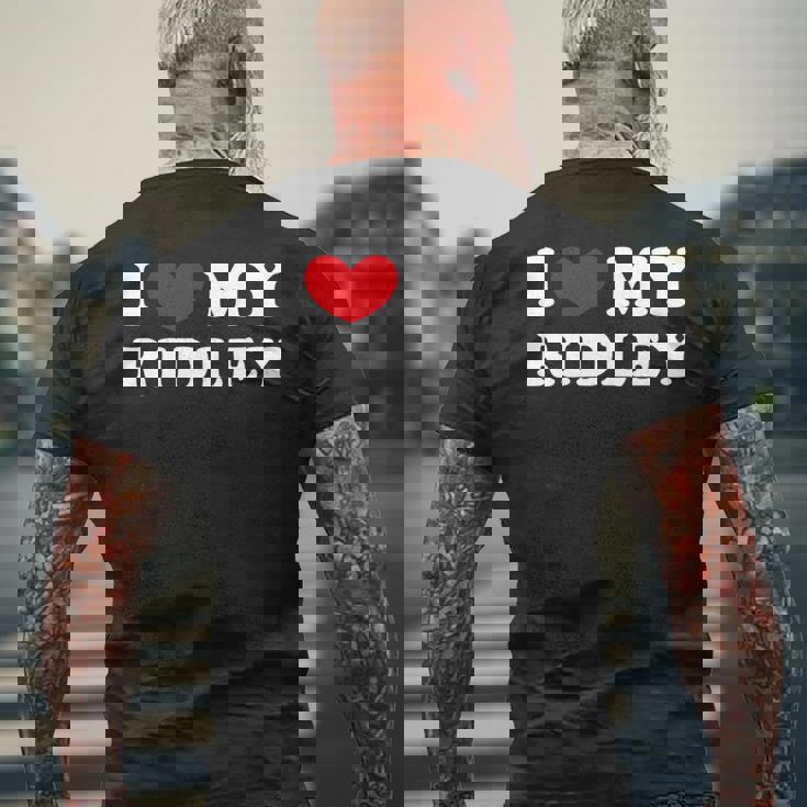 I Love My Ridley アイ・ラブ・マイ・リドリー 長袖tシャツ メンズTシャツ バックプリント 高齢者への贈り物