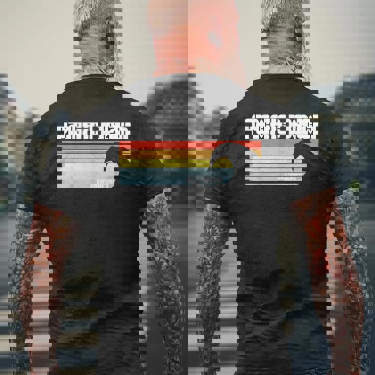 I Love Pacific Beach California Ca パシフィックオーシャンウェーブ メンズTシャツ バックプリント 高齢者への贈り物