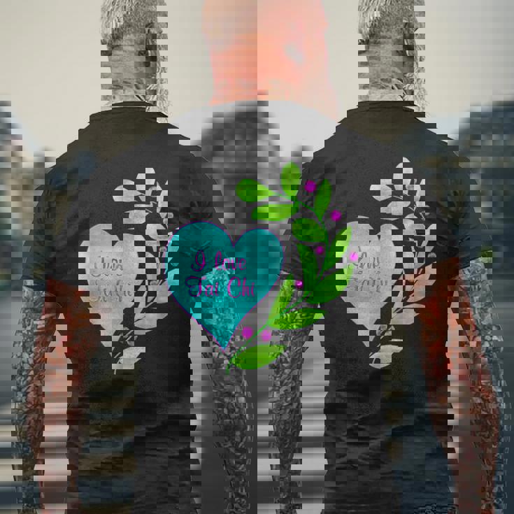 I Love 太極拳 メンズTシャツ バックプリント 高齢者への贈り物