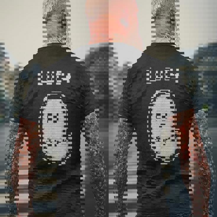 Lucyのおばけちゃん メンズTシャツ バックプリント 高齢者への贈り物