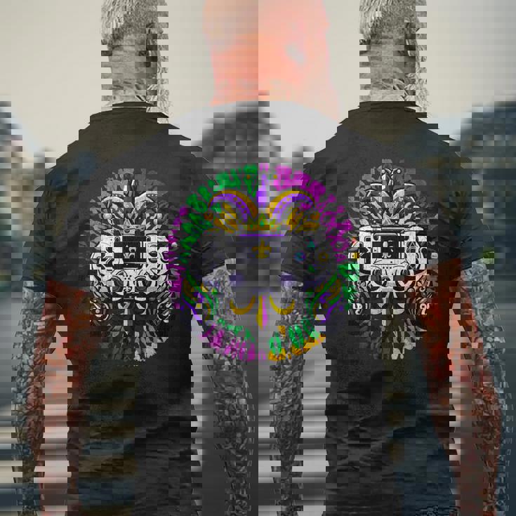 Mardi Gras おもしろ絞り染め ゲーマー 男の子服 メンズゲーム メンズTシャツ バックプリント 高齢者への贈り物