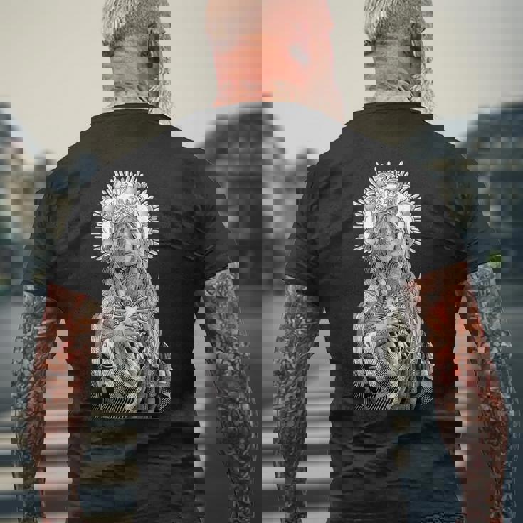 Mater Dolorosa 悲しみの聖母 聖母マリア カトリック メンズTシャツ バックプリント 高齢者への贈り物