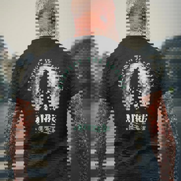 Mingus Texas Bigfoot Night Walk Retro Moon 長袖tシャツ メンズTシャツ バックプリント 高齢者への贈り物