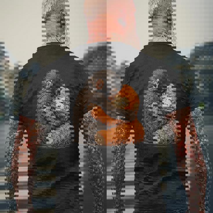 Monkey Team Punch メンズTシャツ バックプリント 高齢者への贈り物